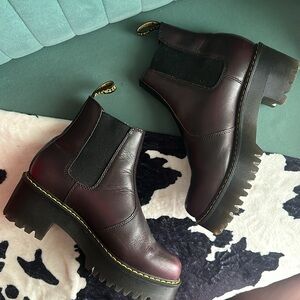 Dark Burgundy 2976 Doc Martens Rometty Platform Ankle Booties